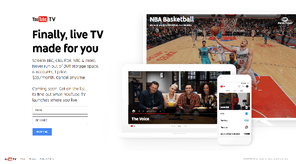 YouTube Introduced YouTubeTV.