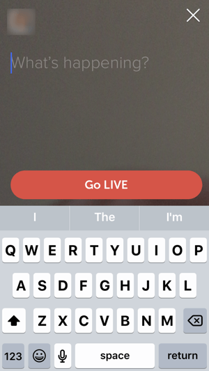 Enter a title for your Twitter live stream and then tap Go Live.