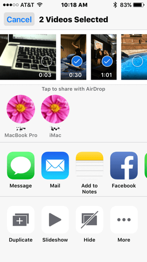 AirDrop makes it easy to transfer videos from your iPhone to your Mac.