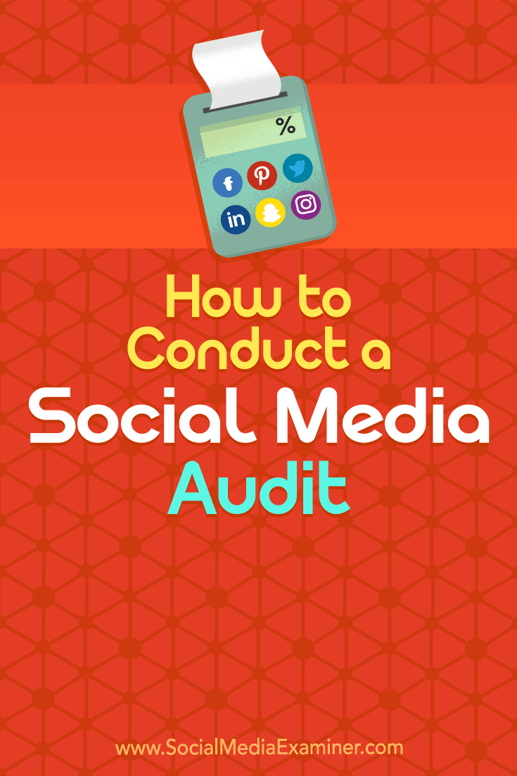 How to Conduct a Social Media Audit by Ana Gotter on Social Media Examiner.