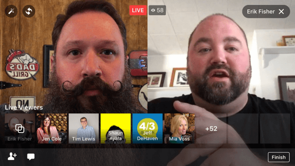 Social Media Examiner tested the native split-screen, two-person broadcasts in Facebook Live.