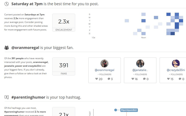 view your best post times biggest fans top hashtags and top posts in - most follower instagram