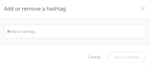 Add a hashtag to your Iconosquare dashboard.