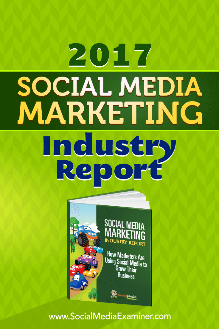 2017 Social Media Marketing Industry Report by Mike Stelzner on Social Media Examiner.