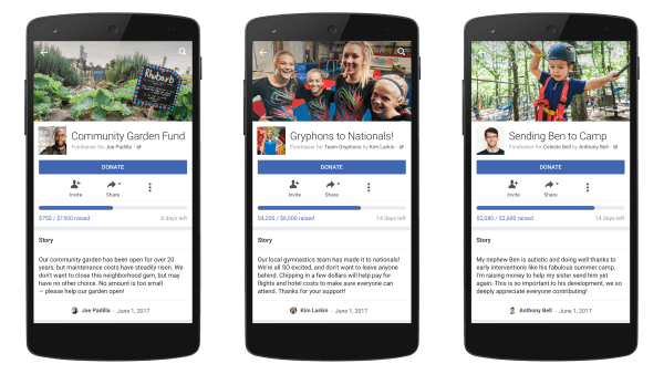  Facebook expands its personal fundraising tool to more users in the U.S.