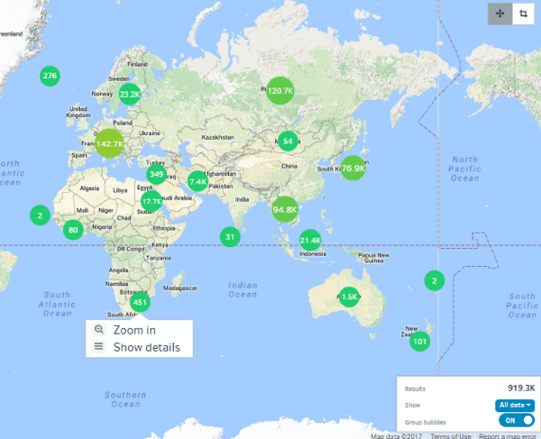 See where mentions are coming from on this Talkwalker map.