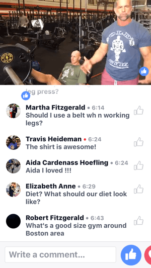 Promi-Trainer Mike Ryan demonstriert in dieser Gold's Gym Facebook Live-Übertragung, wie man die Beinpresse benutzt.