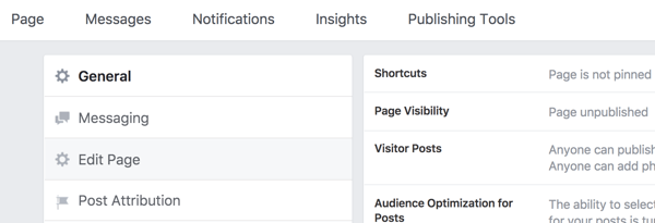 To change your Facebook page template, go to Edit Page in your Settings.