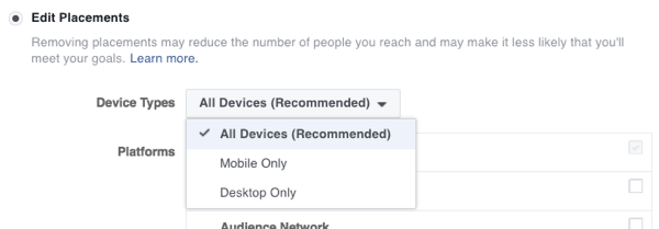 Adjust your retargeting ad placement by device.