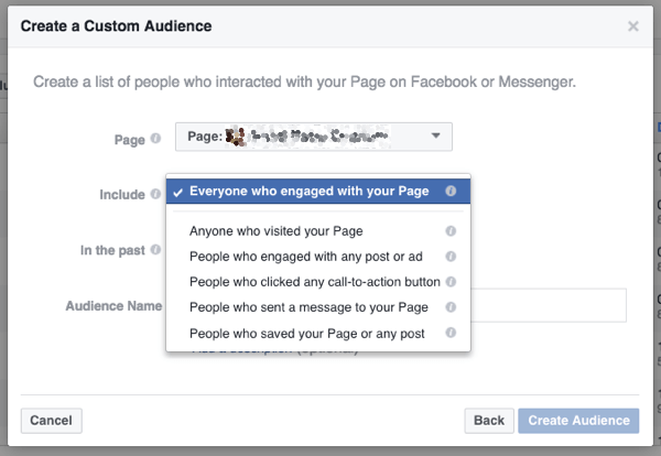 You can even retarget anyone who interacts with your page.
