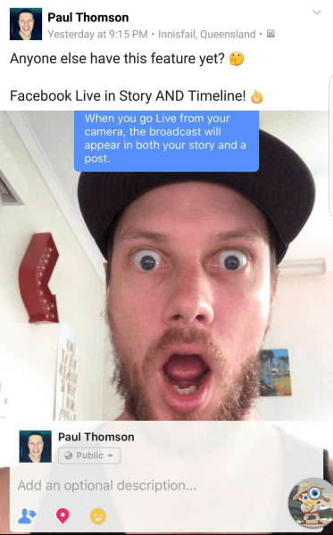 Facebook Live appears to be testing a new feature that allows users to broadcasts to both Stories and timelines.