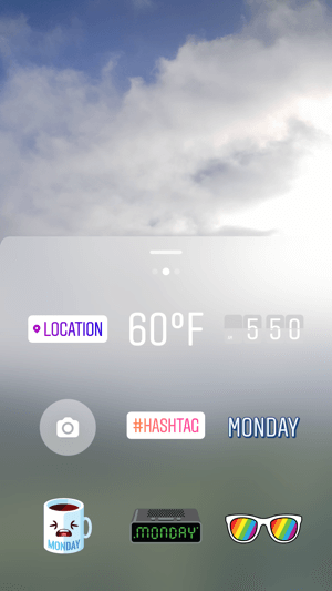 In the sticker list, you can choose the hashtag sticker to add a hashtag to your Instagram story.