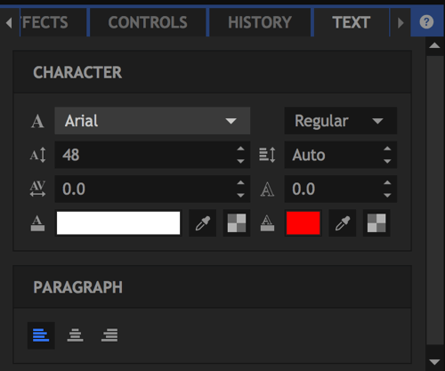 You can choose from a number of formatting options for your text.