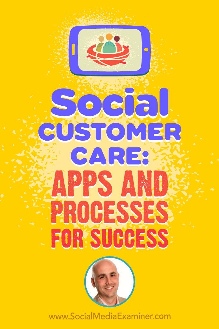 Social Customer Care: Apps and Processes for Success featuring insights from Dan Gingiss on the Social Media Marketing Podcast.