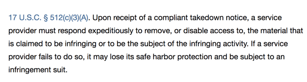 If hosting providers blatantly ignore valid takedown requests, they may be subject to infringement suits, which gives them strong motivation to address requests seriously and promptly.