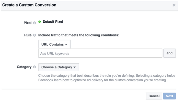 When a standard event can't track conversions the way you want, create a custom conversion.