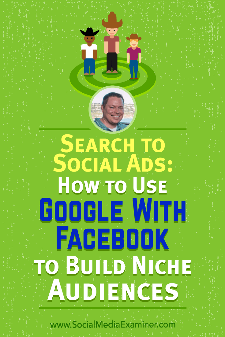 Search to Social Ads: How to Use Google With Facebook to Build Niche Audiences featuring insights from Shane Sams on the Social Media Marketing Podcast.