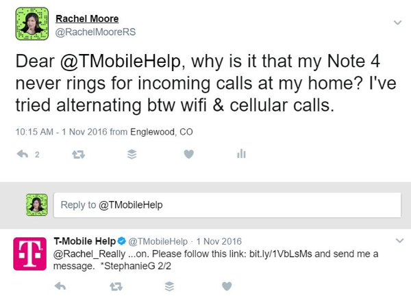 When customers reach out for support via social media, you can redirect them to a private conversation to resolve their issue.