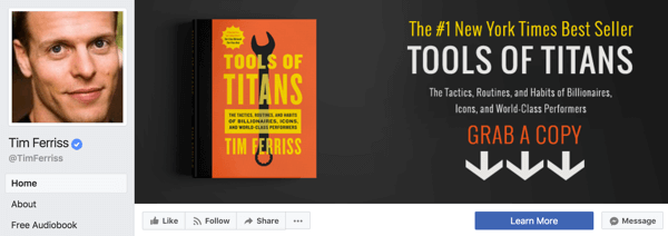 Use your own images to create your Facebook cover image that reflects your business or product.