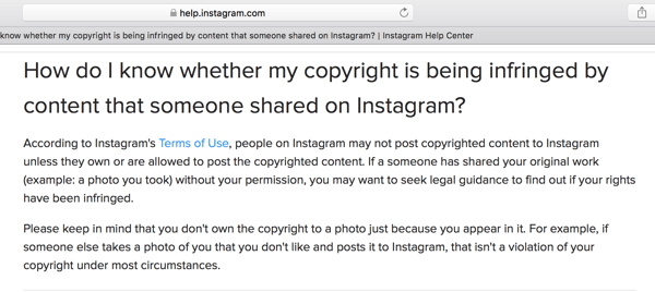 The Instagram help center outlines some copyright guidelines.