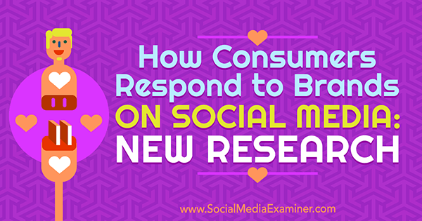 Wie Verbraucher auf Marken in sozialen Medien reagieren: Neue Forschungsergebnisse von Michelle Krasniak über Social Media Examiner.