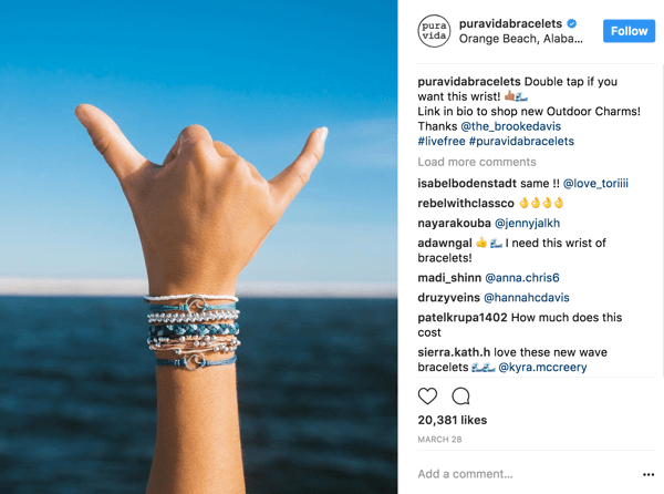 With content creators whose audiences are fewer than 50K, Pura Vida trades 'product for photos' to leverage micro-influencers.