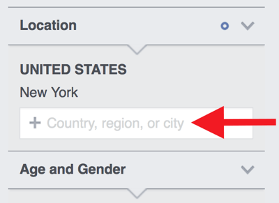 Enter the country and region(s) where your target audience is based.