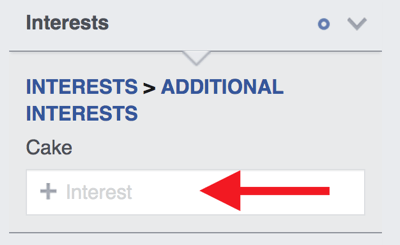 Identify one or two core interests that are related to your business offering.