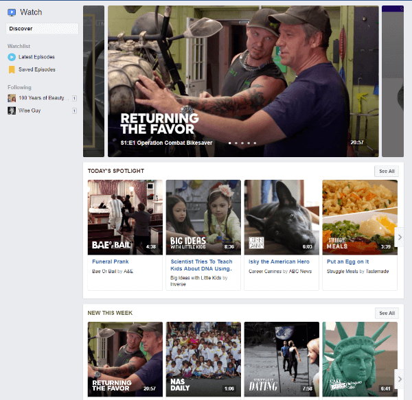 The new Facebook Watch Tab is rolling out to mobile and desktop.