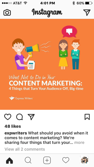 Instagram captions longer than three lines are cut off and viewers must tap