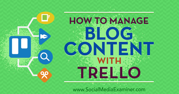 How to Manage Blog Content With Trello by Marc Schenker on Social Media Examiner.