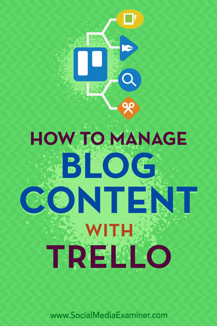 How to Manage Blog Content With Trello by Marc Schenker on Social Media Examiner.