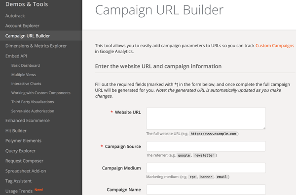 Add UTM parameters to URLs so you can track your influencer campaigns in Google Analytics.