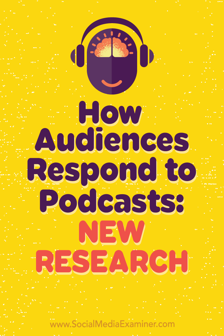 How Audiences Respond to Podcasts: New Research by Michelle Krasniak on Social Media Examiner.