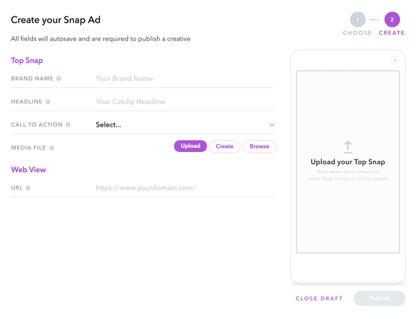 Fill in the ad details and upload your top snap.
