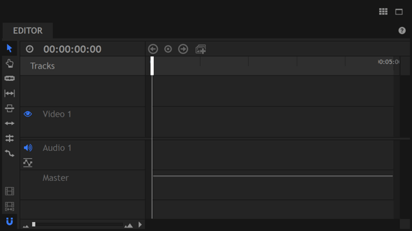 In HitFilm Express, you place video clips in order on the timeline.