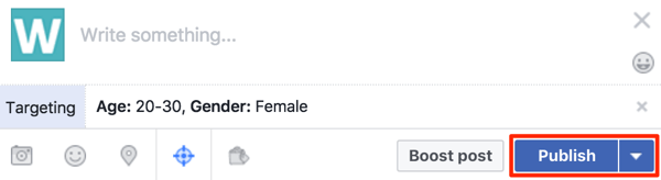 After you enter your targeting criteria, you'll see a