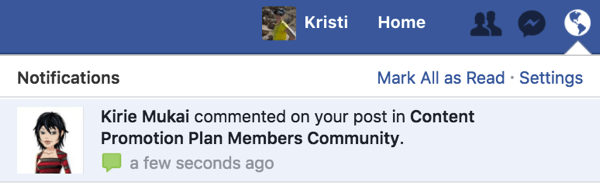 Receive a notification when someone asks to join your Facebook group.