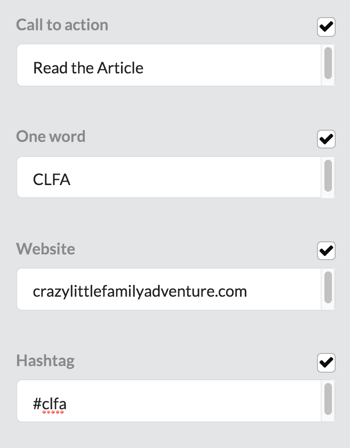 Fill in all of the relevant text fields.