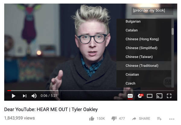 Tyler Oakley's community translated one of his YouTube videos into 68 different languages.