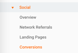 Go to Social > Conversions in Google Analytics to view conversion data.