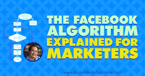 The Facebook Algorithm Explained for Marketers featuring insights from Dennis Yu on the Social Media Marketing Podcast.