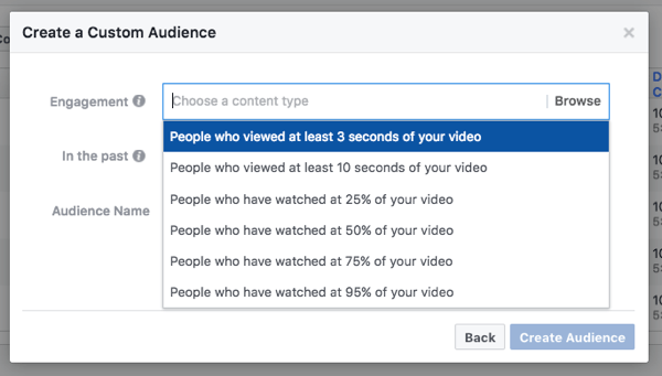 Target people by how much of your video they've watched.