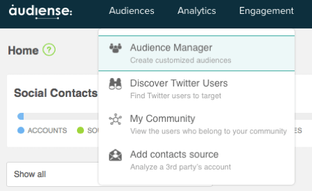 Create a new audience in Audiense.