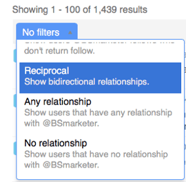 Filter your Twitter followers based on specific criteria.