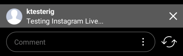 Tap on the three dots to turn comments off on your Live.