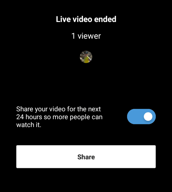 You can share your video to your story for 24 hours.