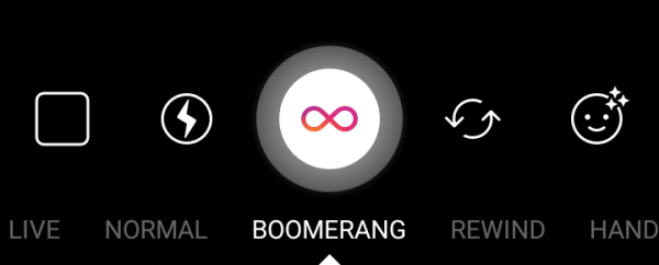 Use Boomerang will turn a series of photos into a looping video.