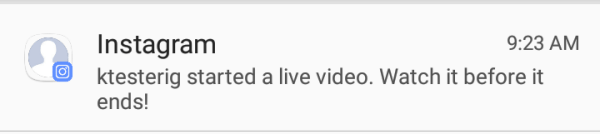 Notifications will show your followers when you have new stories.