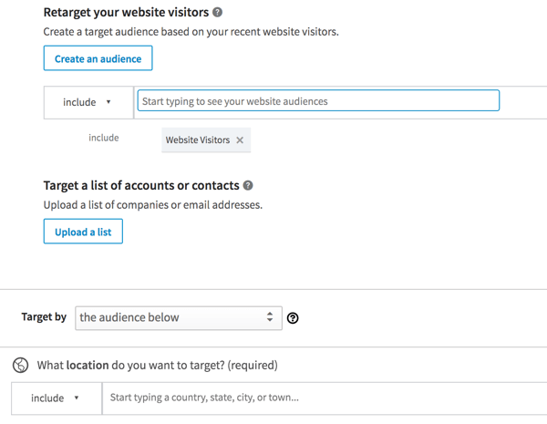 Refine the target audience for your LinkedIn campaign.